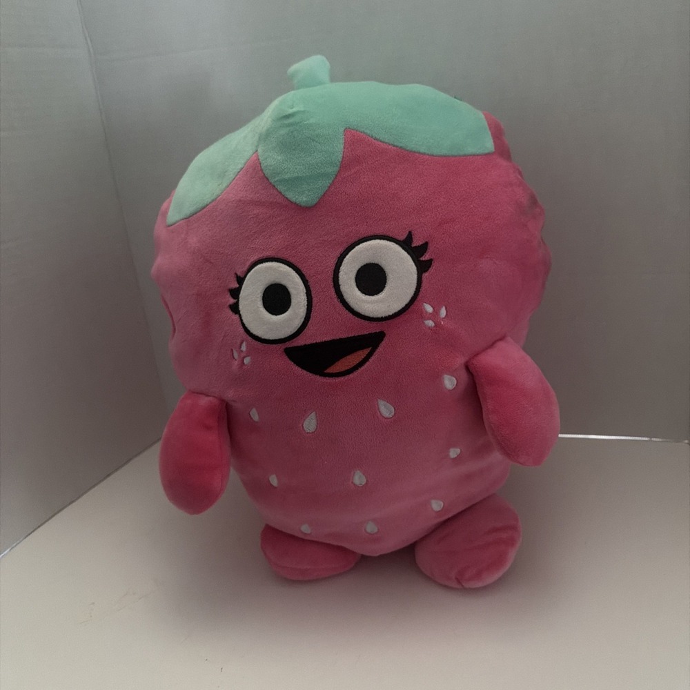 Rinco Pink Strawberry Plush Stuffed Animal Toy Fruit Character PF-EGF40 11 inch